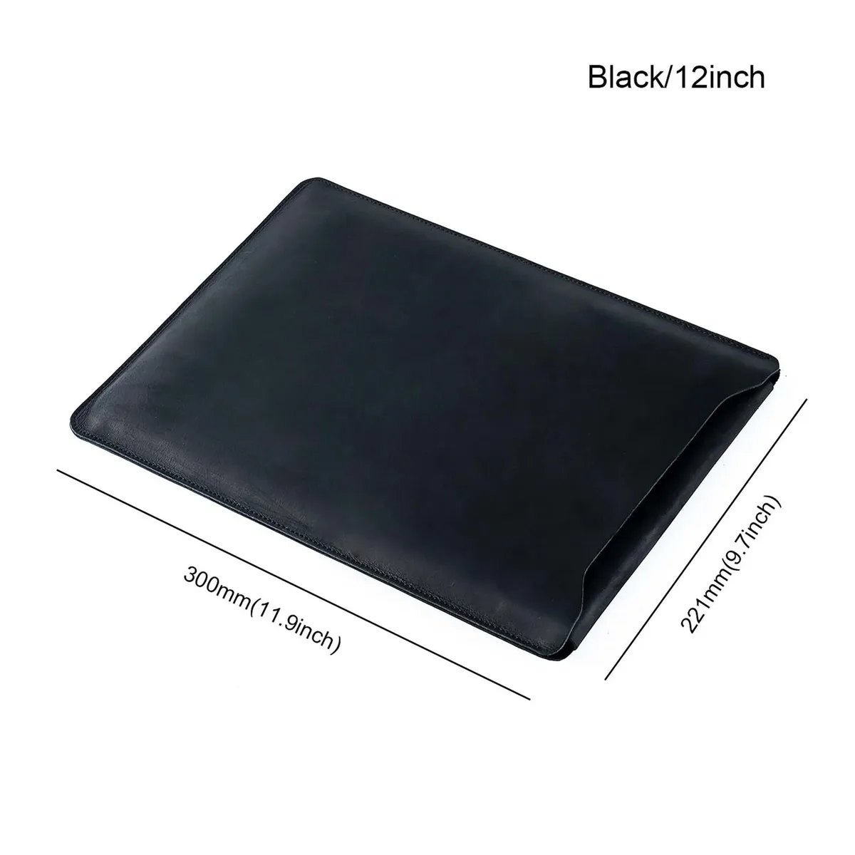 housse de protection matelassée en cuir de vache pour ordinateur portable, étui personnalisé pour macbook pro 12 "13" 14 pouces