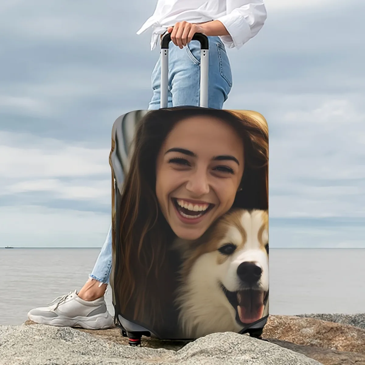housses de bagages personnalisées - personnalisez avec votre nom, vos photos et vos logos |   polyester durable |   accessoires de voyage lavables – le necéssaire parfait