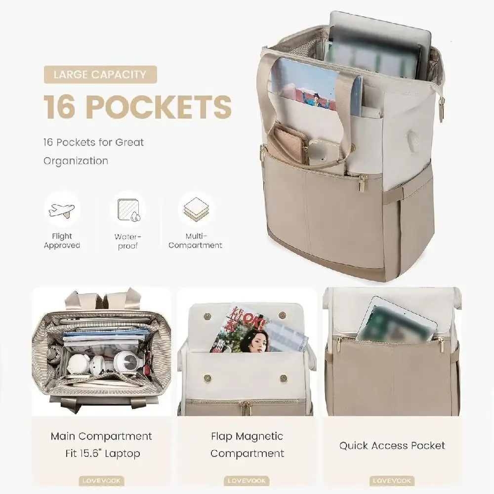 sac à dos de voyage pour ordinateur portable, grande capacité, étanche, multifonctionnel, sac à bandoulière pour maman, respirant, résistant à l'usure