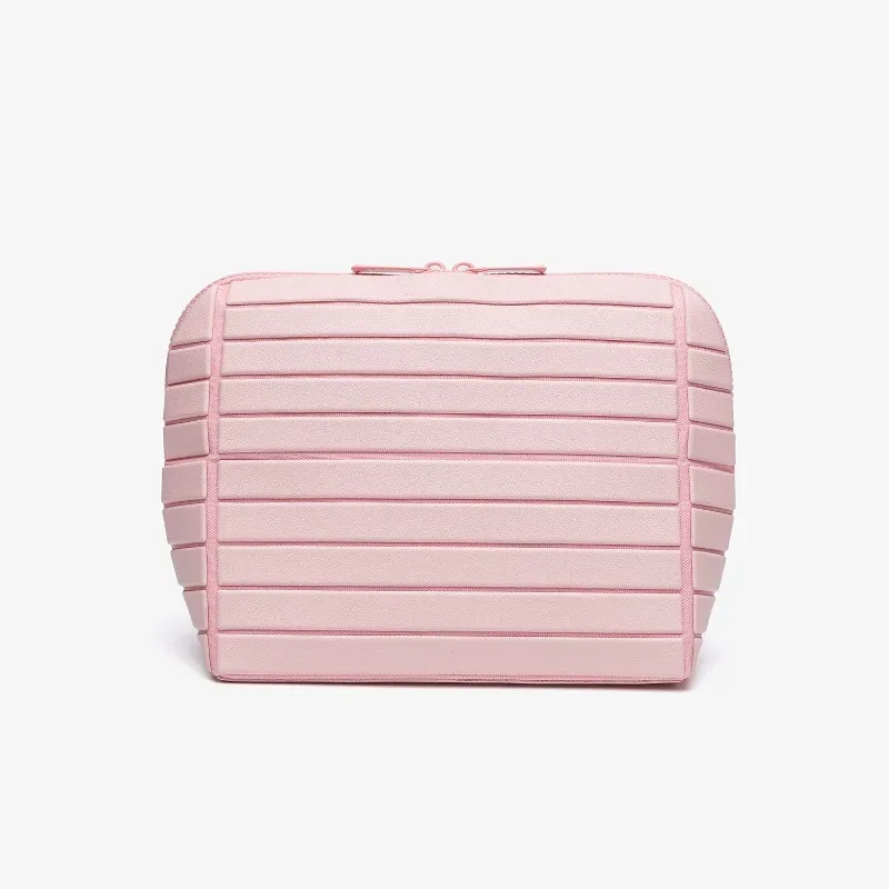 sac de rangement en pvc rayé, grande capacité, pour voyage en plein air, organisateur de produits de toilette, pochette de voyage portable, sac à cosmétiques