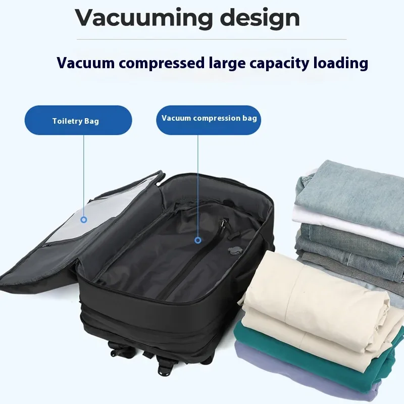 sac à dos à compression sous vide pour hommes, sac à dos extensible à séparation sec/humide, sac à dos antivol pour ordinateur, sac à dos pour courtes distances