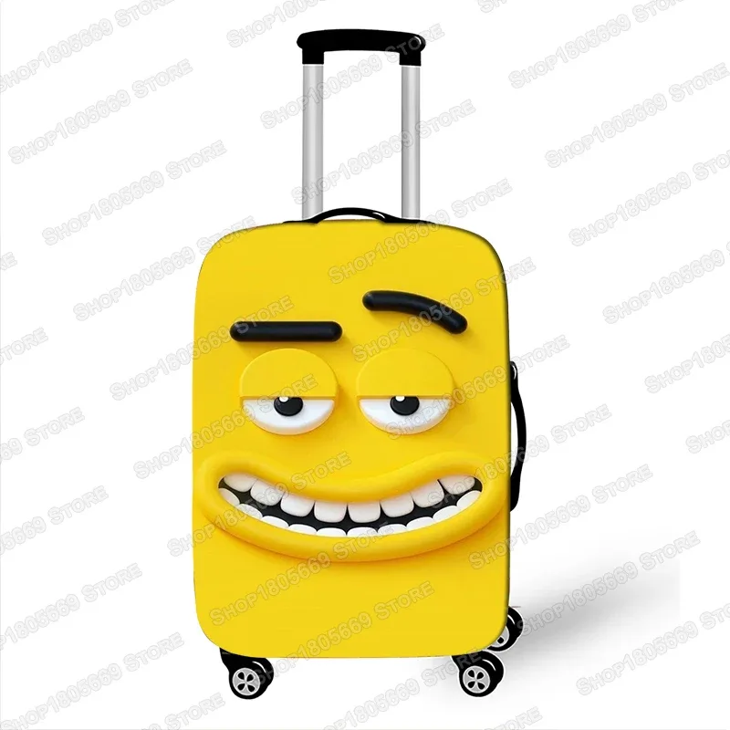 housse de valise imprimée expression drôle pour dames, housse de protection élastique pour bagages, housse anti-poussière