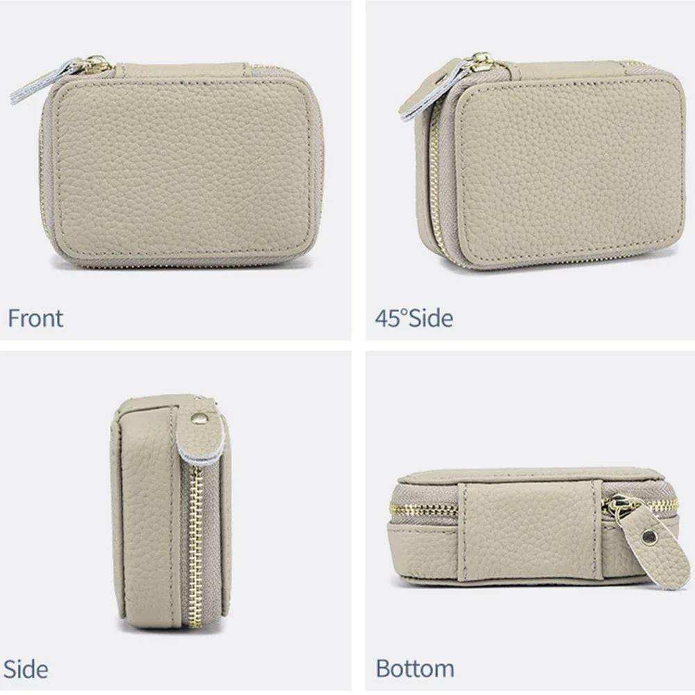 petit sac de maquillage, pochette de rangement pour pièces de monnaie en plein air, étui en cuir pour rouge à lèvres et lèvres, organisateur de cosmétiques de voyage pour femmes, sac à main avec miroir