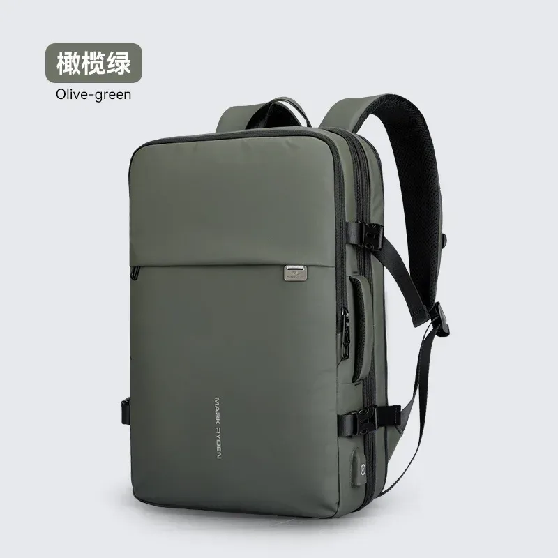 mark ryden homme sac à dos ajustement 17 pouces ordinateur portable usb charge multicouche espace sac de voyage affaires mâle antivol mochila