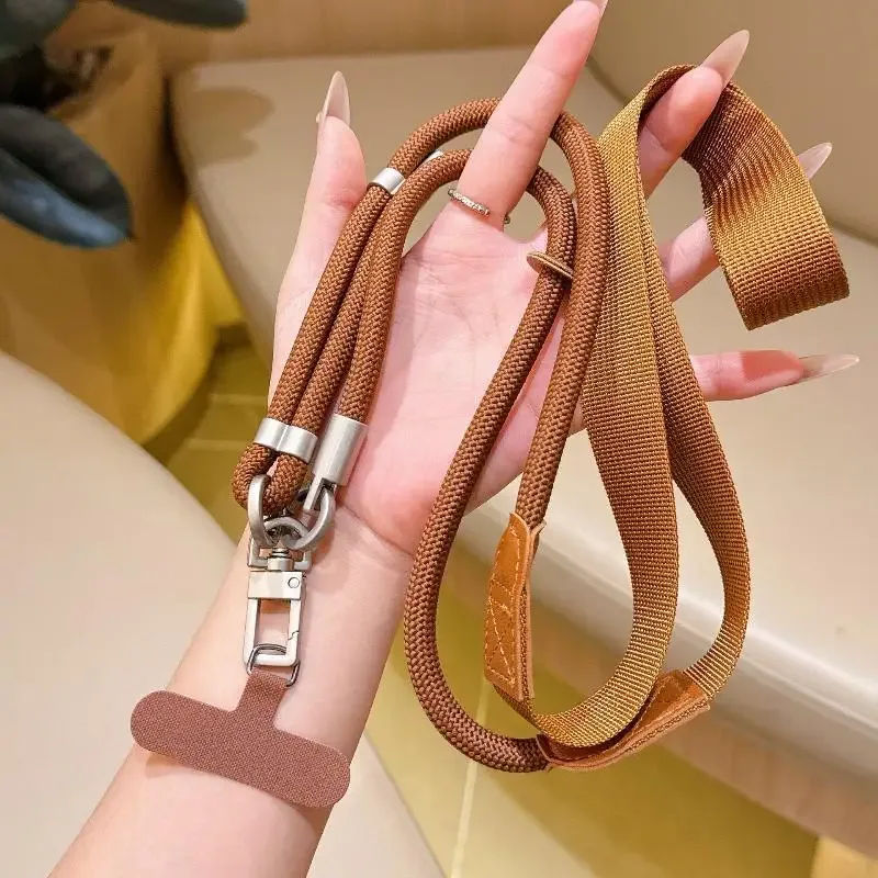 lanière de téléphone réglable à porter en bandoulière, clip détachable, sangle anti-perte pour téléphone portable, sangle de sac à bandoulière pour les voyages en plein air et l'usage quotidien【smq】