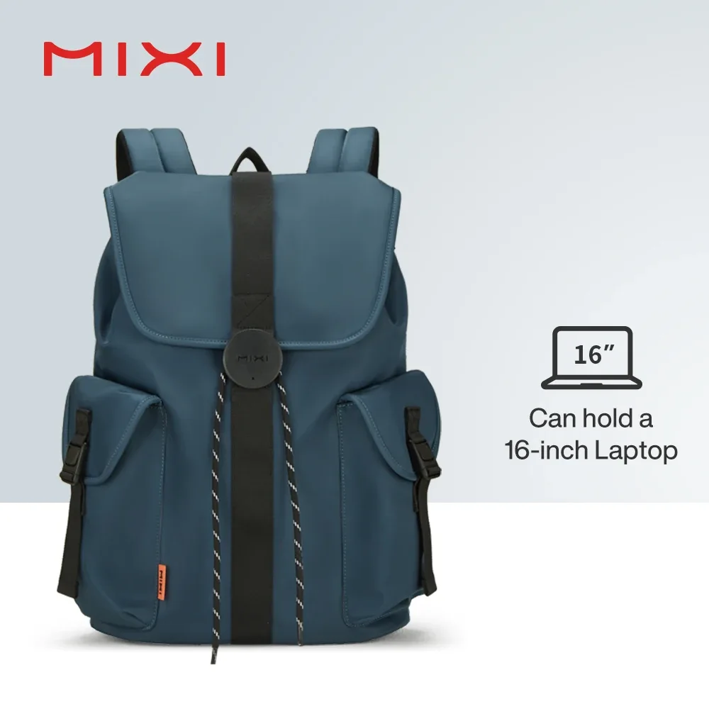 mixi 16 ''sac à dos pour ordinateur portable femmes hommes imperméable léger décontracté week-end sacs de voyage étudiants sac à dos 17 pouces blanc