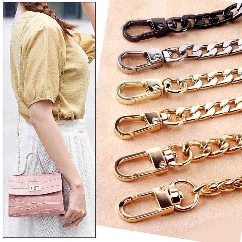 Sangle de sac en acier inoxydable simple pour femme, accessoires de sac à main JODIY, sac à bandoulière initié, 100cm