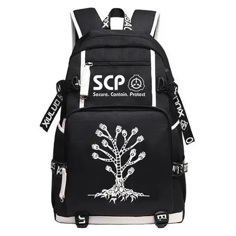 scp-sac à dos avec usb pour étudiants, cartable de voyage