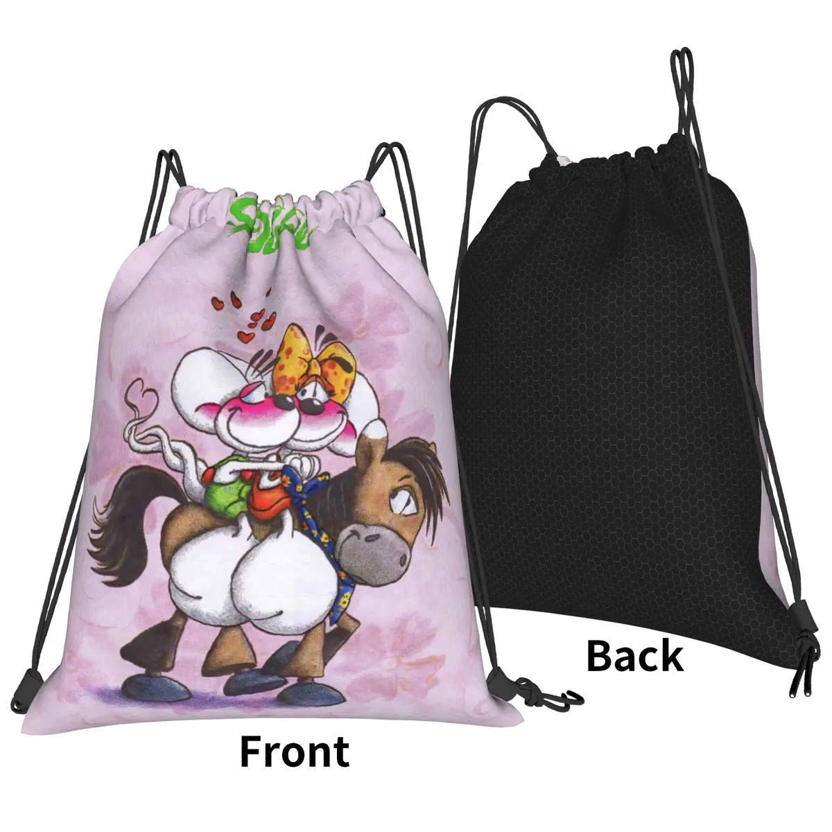 Sacs à cordon mignons D-Diddl Rat, sac à dos de sport, sac de sport résistant à l'eau, sac à cordon pour le cyclisme