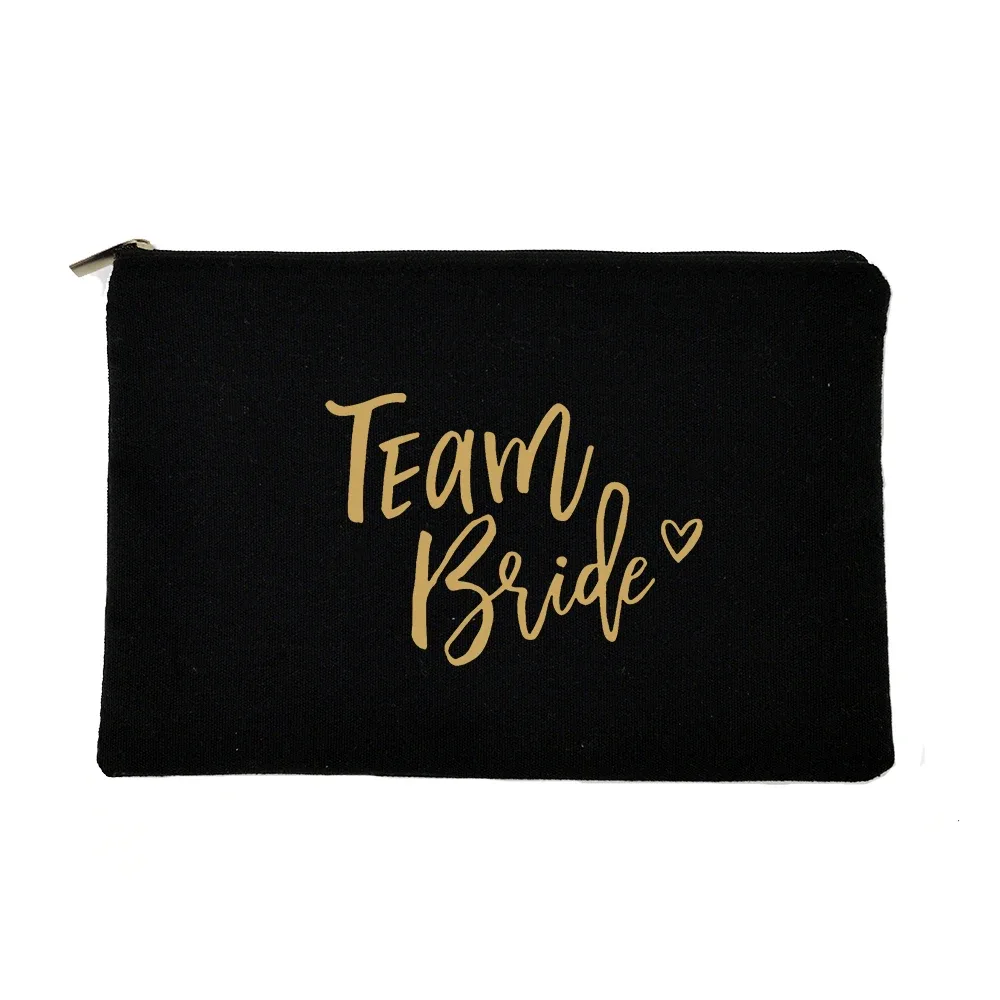 sacs de maquillage college pour femmes, trousse de toilette pour femmes, trousse à cosmétiques, sac de rangement, trousse de toilette, équipe de la mariée, cadeaux de demoiselle d'honneur, évaluation de voyage