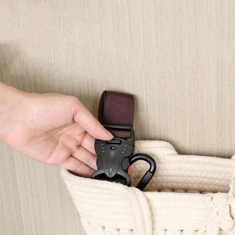 boucle en polyester pour bagages, crochet de fixation sécurisé pour bagages, accessoire de sac de voyage réglable