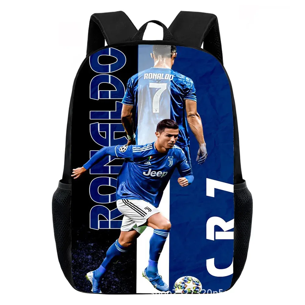 sacs à dos cr7 imprimés pour enfants, sacs d'école décontractés pour adolescents, garçons et filles, sac à dos d'école de 15 pouces, mochilas de voyage pour l'école primaire