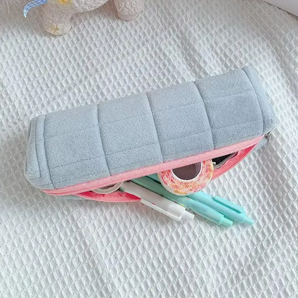 étuis à crayons cosmétiques-sac d'oreiller mignon de style japonais pochette cosmétique multifonctionnelle, sac de rangement de stylos sacs à main de maquillage pour femmes