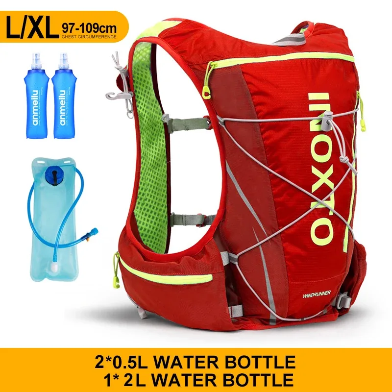 gilet hydratant de course en plein air 8l, sac à dos hydratant pour cyclisme, trekking, randonnée, marathon, vélo, avec bouteille d'eau de 500ml