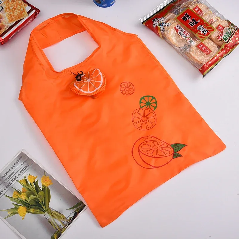 sac de courses pliable à fruits, joli sac fourre-tout pliable de supermarché de grande capacité, pochette de rangement, sacs écologiques réutilisables