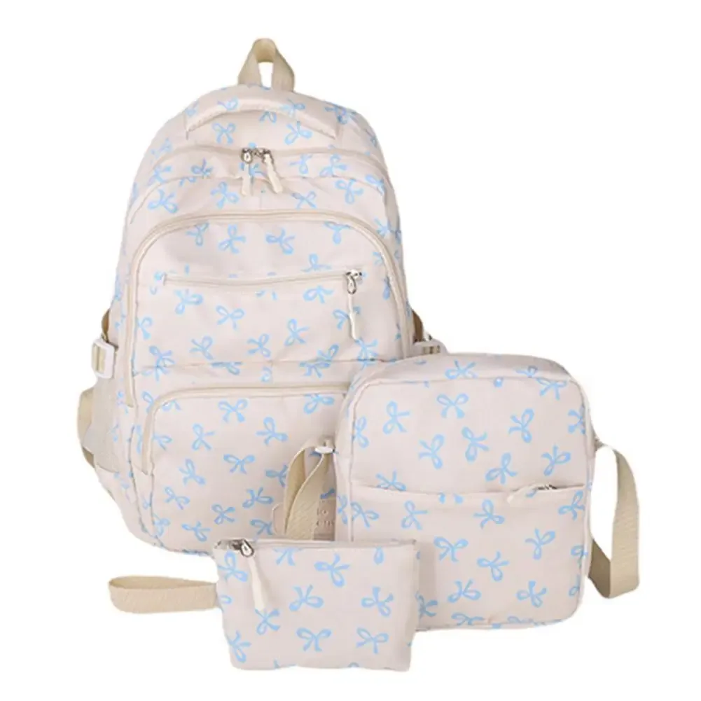 3 ensembles sac à dos de grande capacité sac d'école en nylon sangle réglable sac d'université sac à dos de voyage sac à dos d'étudiant