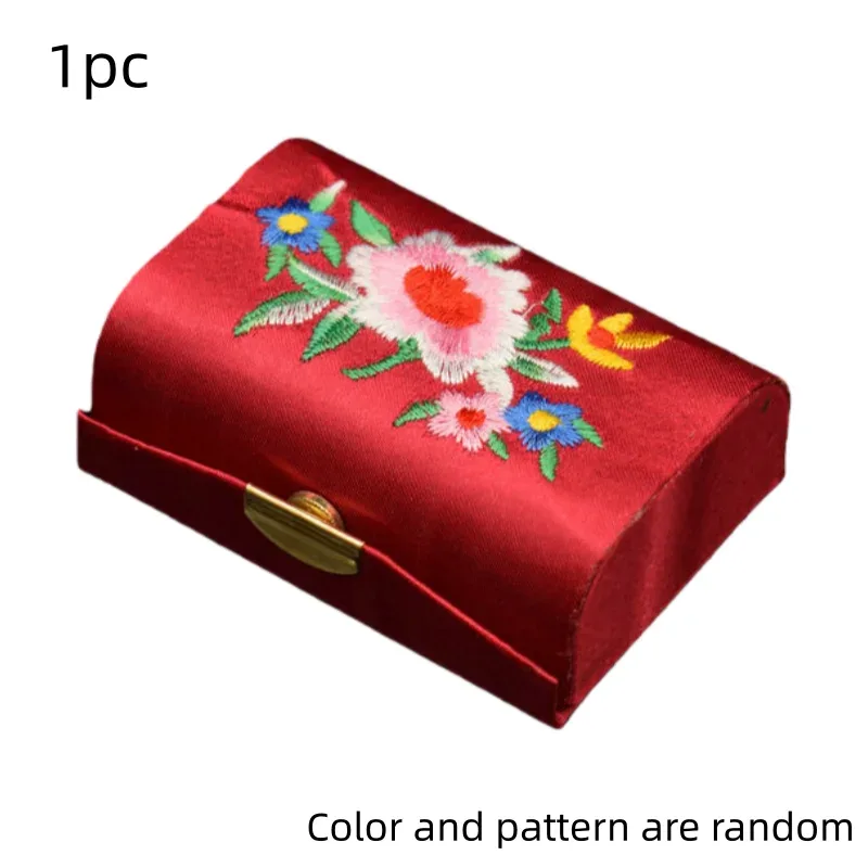 lot de 1/2/3/4 mini trousses de maquillage portables avec miroir, boîte de rangement pour rouge à lèvres brodée, cadeau idéal pour les femmes