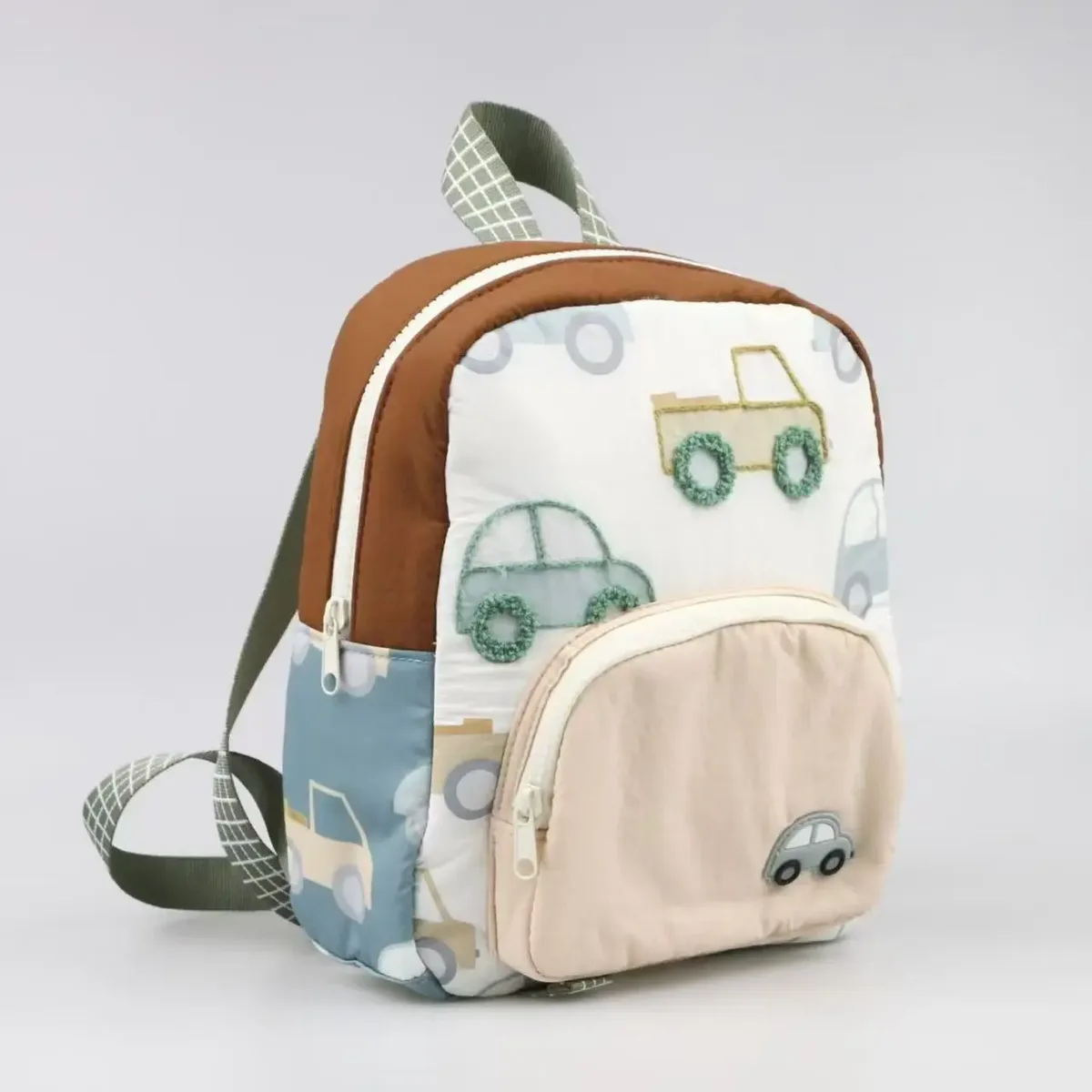 sac de broderie de voiture, sac à dos pour enfants, nom personnalisé, sac à dos, sac de marche, sac à couches personnalisé pour garçons et filles