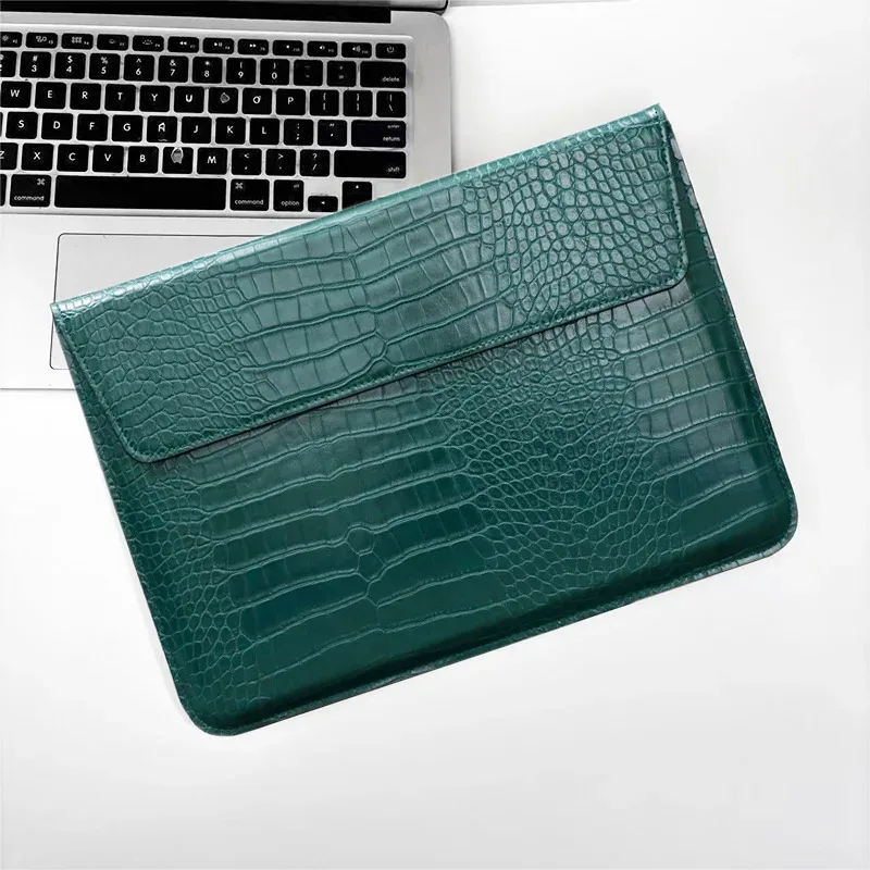 housse pour ordinateur portable avec initiales personnalisées gratuites pour macbook air 13, 13.3, 15.4, retina, unisexe, enveloppe en cuir, pochette pour ordinateur portable