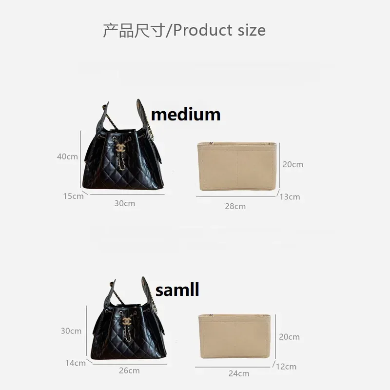 organisateur de sac pour chanel 25 hobo, insert pour sac à maquillage