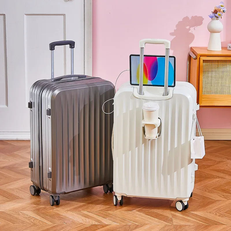 valise à roulettes compacte pour femme, 20/22/24 pouces, avec roues pivotantes, serrure à combinaison durable, idéale pour les étudiants