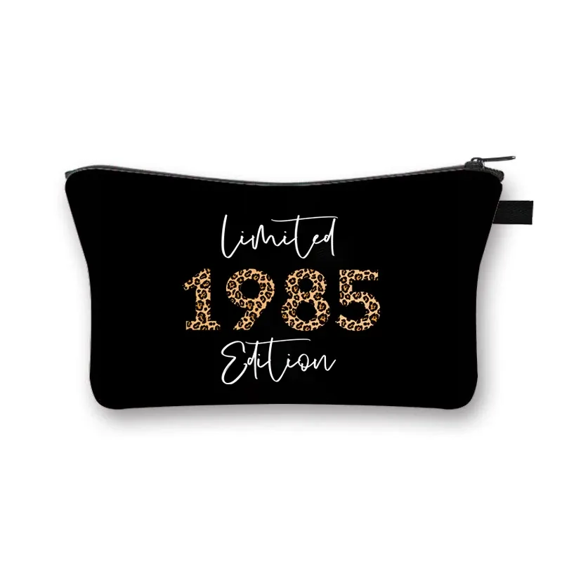 sac de maquillage vintage édition limitée 1986, imprimé, design années 1980 à 1989, thème voyage, organiseur de toilette, trousse de maquillage