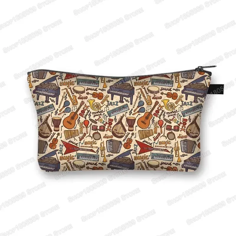 trousse à cosmétiques pour notes de musique pour femmes, sac de maquillage pour piano, jemakeup, sacs de rangement pour femmes pour le voyage, organisateurs de cosmétiques, sac cadeau