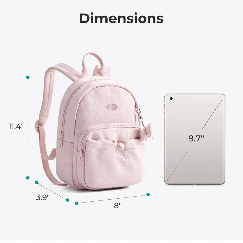 bagsmart sac à dos minimaliste loisirs mode femmes sacs à dos étanche voyage jour pack mignon garçons filles mini sac d'école