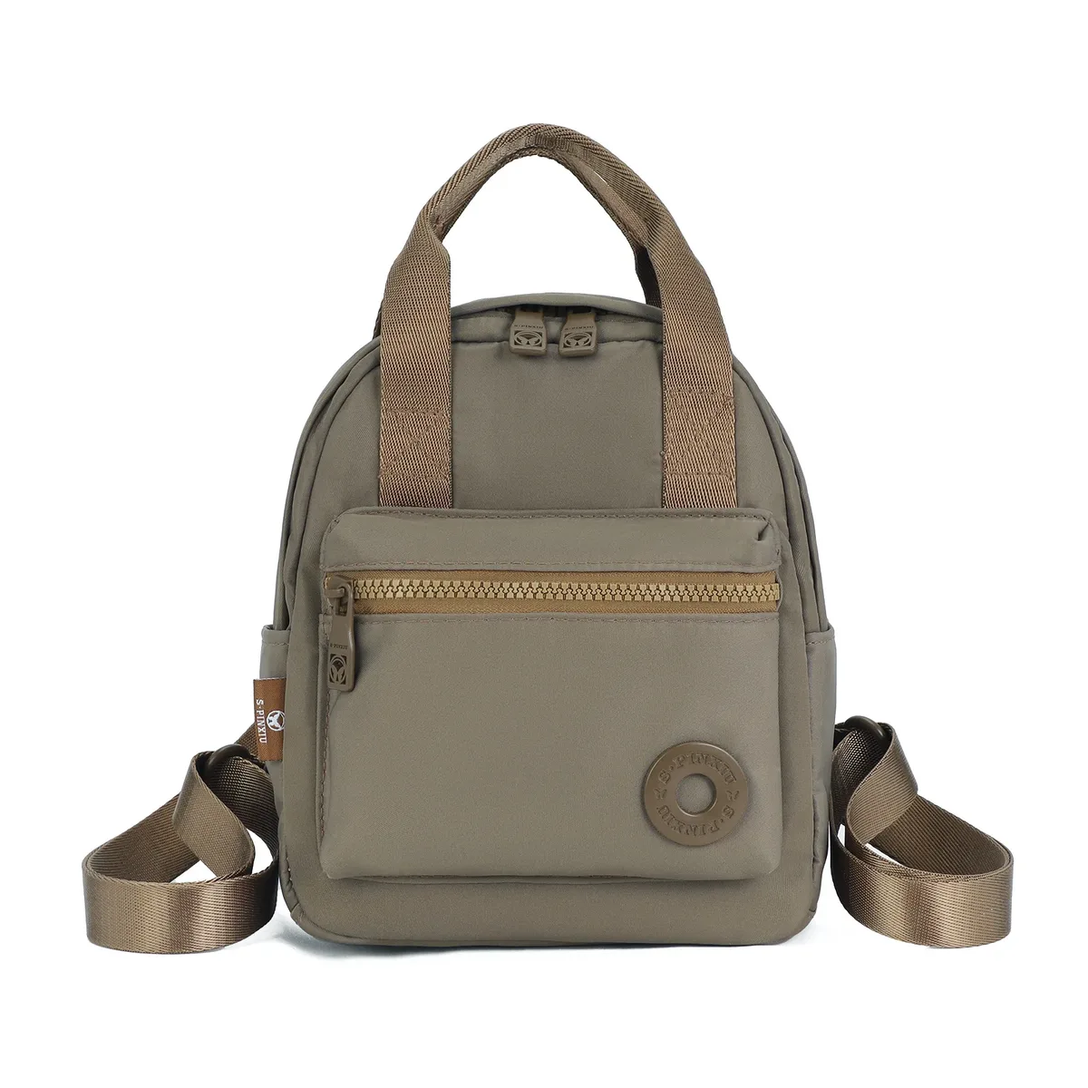sac à main en nylon décontracté pour voyage, sac bandoulière léger multi-couches, sac à dos unisexe respirant avec sangle d'épaule, couleur unie