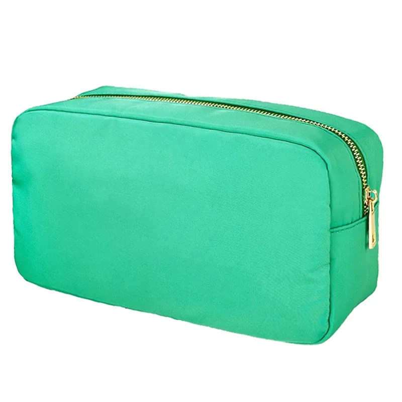 trousse de toilette en nylon personnalisée pour femme et fille, poudres cosmétique de voyage, fermeture éclair, document solide, trousse de maquillage personnalisée, diy