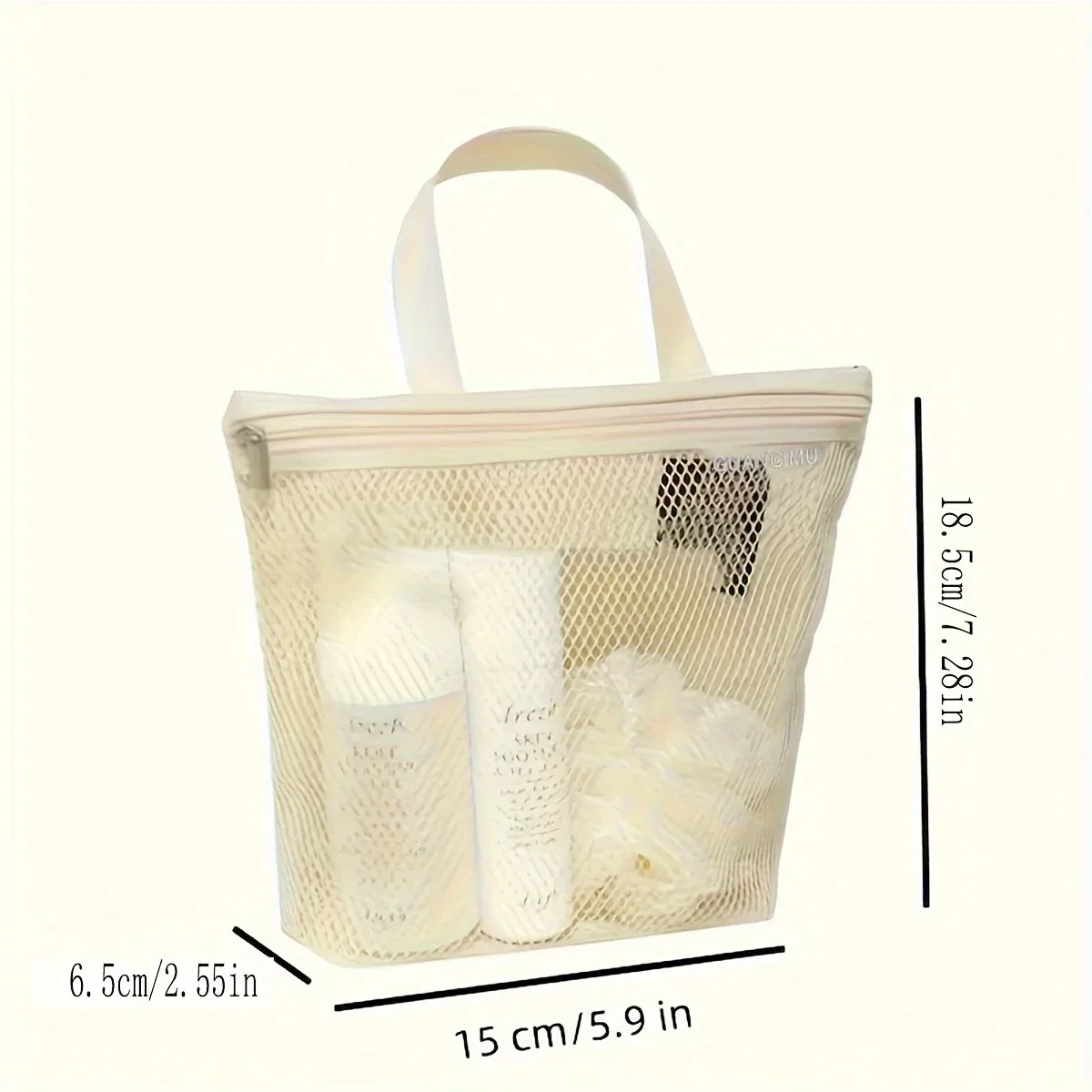 sac de maquillage portable en maille imperméable, sac de bain, sac de sport, sac de rangement pour articles divers, trousse de toilette de voyage