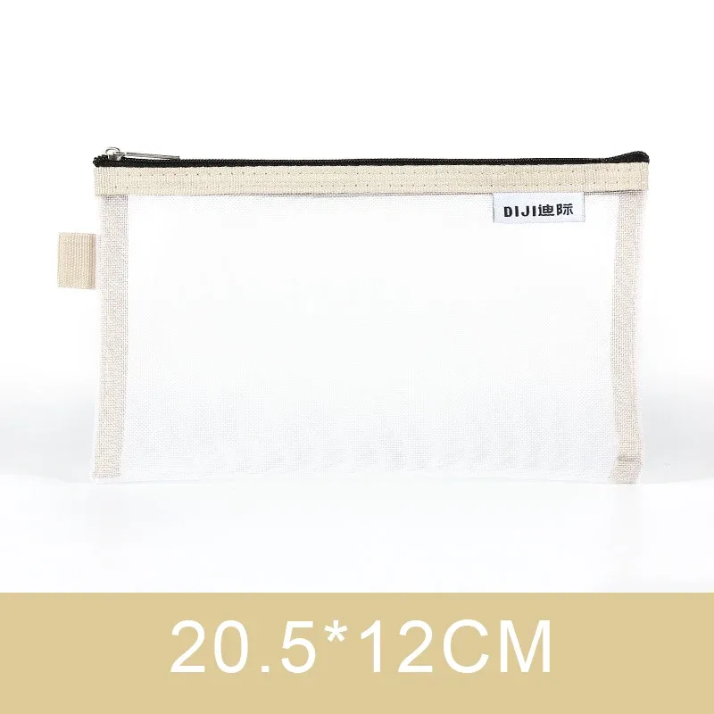 trousse de maquillage, sac à main d'école, étuis à crayons pour bureau, grande et petite trousse de toilette transparente en nylon pour étudiants