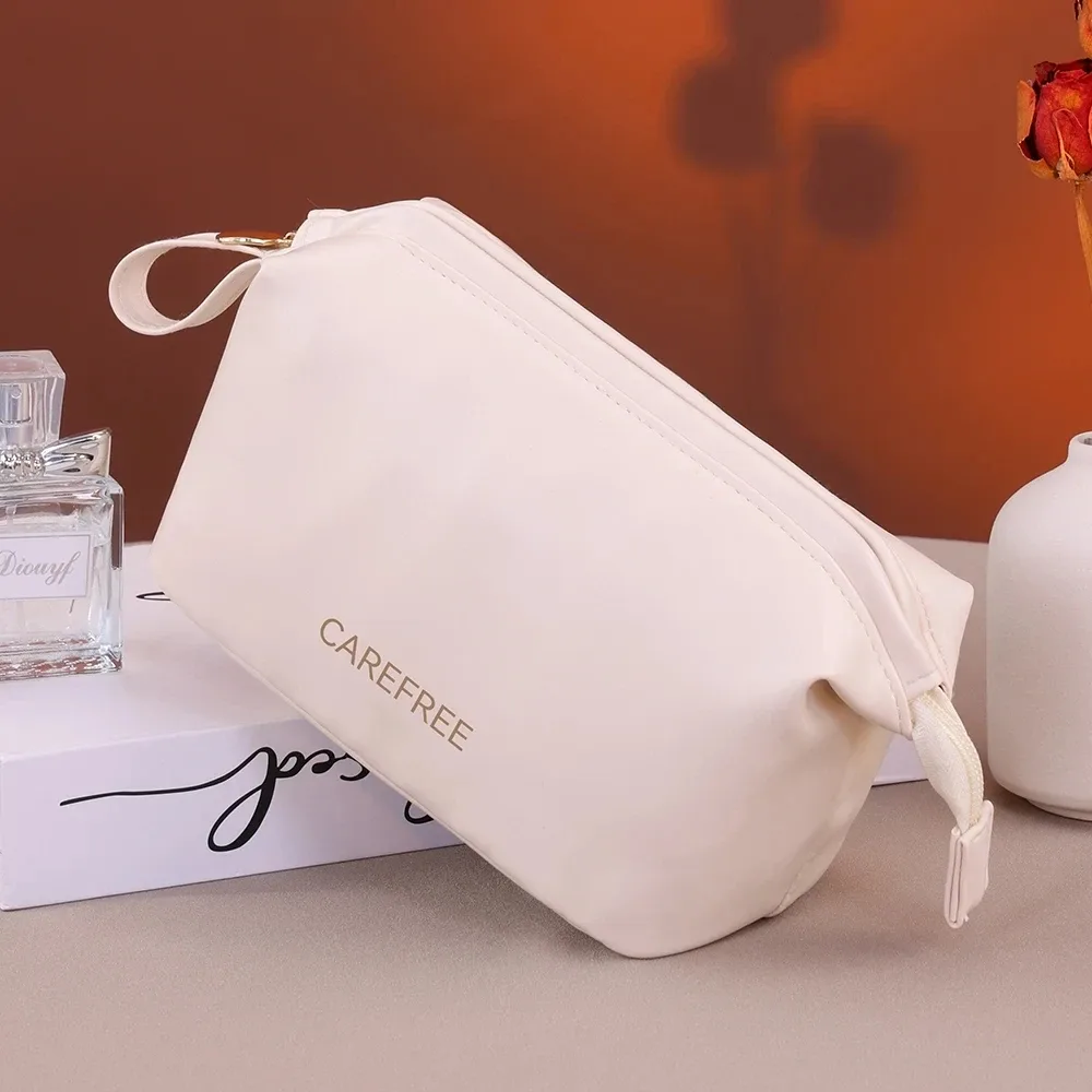 trousse de maquillage à main pour femmes, sac à cosmétiques de voyage de grande capacité, trousse de toilette portable pour voyages d'affaires, organization de cosmétiques
