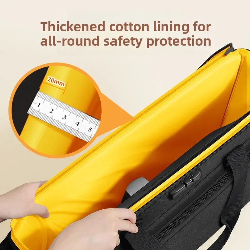 sac à bandoulière pour ordinateur portable grande capacité bubm, sac de rangement pour écran d'ordinateur de bureau, sac de voyage professionnel en polyester, indispensable pour les voyages d'affaires