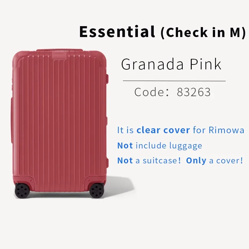 housse de protection transparente pour bagages, applicable pour rimowa essential, 21 26 30 pouces, housse de valise rimowa salsa