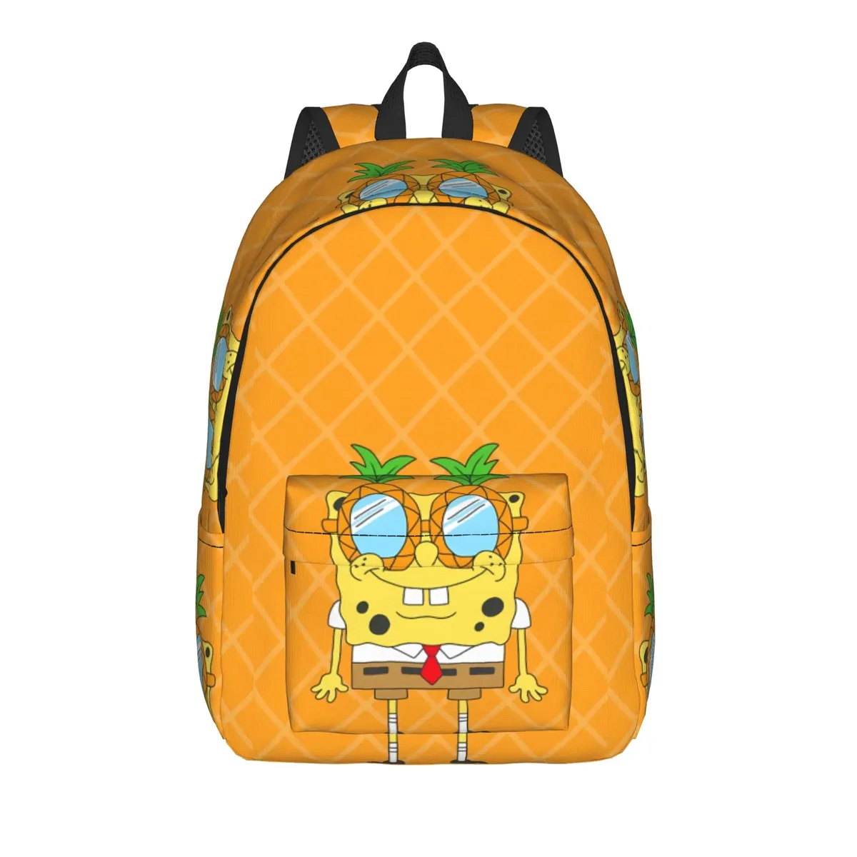 sac à dos jaune solide bob l'éponge, sacs à dos de camping, sacs d'école modernes pour étudiants, sac à dos de haute qualité
