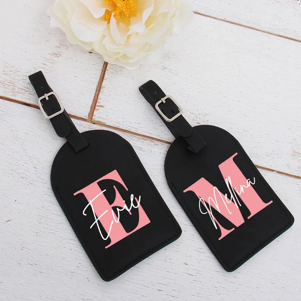 étiquette de bagage monogrammée pour valise, sac à main, étiquette de sac de voyage, étiquette avec initiales et nom, cadeau personnalisé