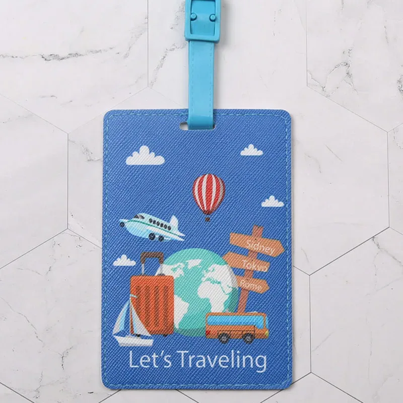 étiquette de bagage d'astronaute spatial mignon, accessoires de voyage pour femmes et hommes, valise en pu, porte-adresse d'identification, étiquette d'embarquement pour bagages, étiquette portable