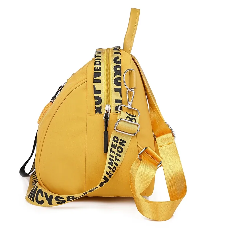 sac à dos décontracté avec lettres pour femmes, multifonction, sac de voyage, d'école pour adolescentes, petits sacs à bandoulière