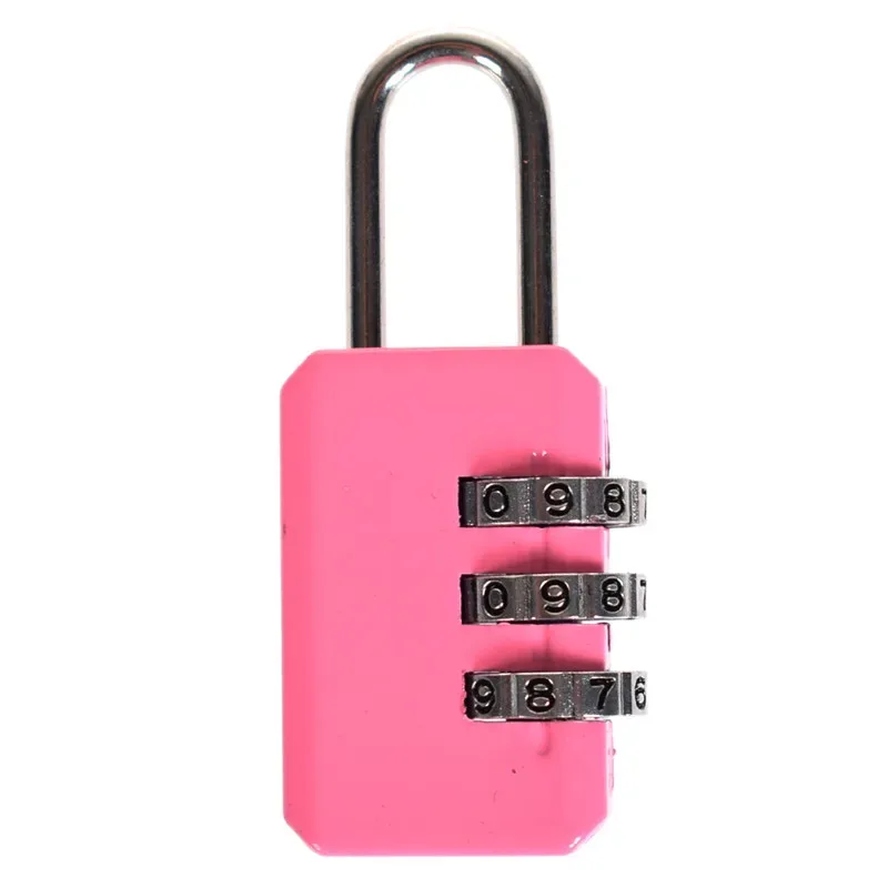 serrure à combinaison de mot de passe avec numéro de code à 3 chiffres, petit sac de voyage portable à fermeture éclair, cadenas de valise