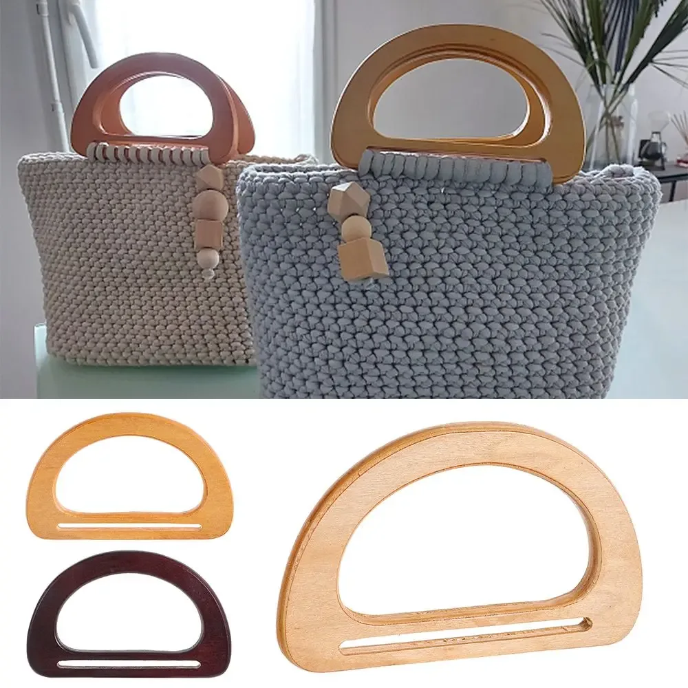 Sac à main de rechange en forme de D Foy, sac fourre-tout bricolage, sangles de sac, poignée en bois, accessoires