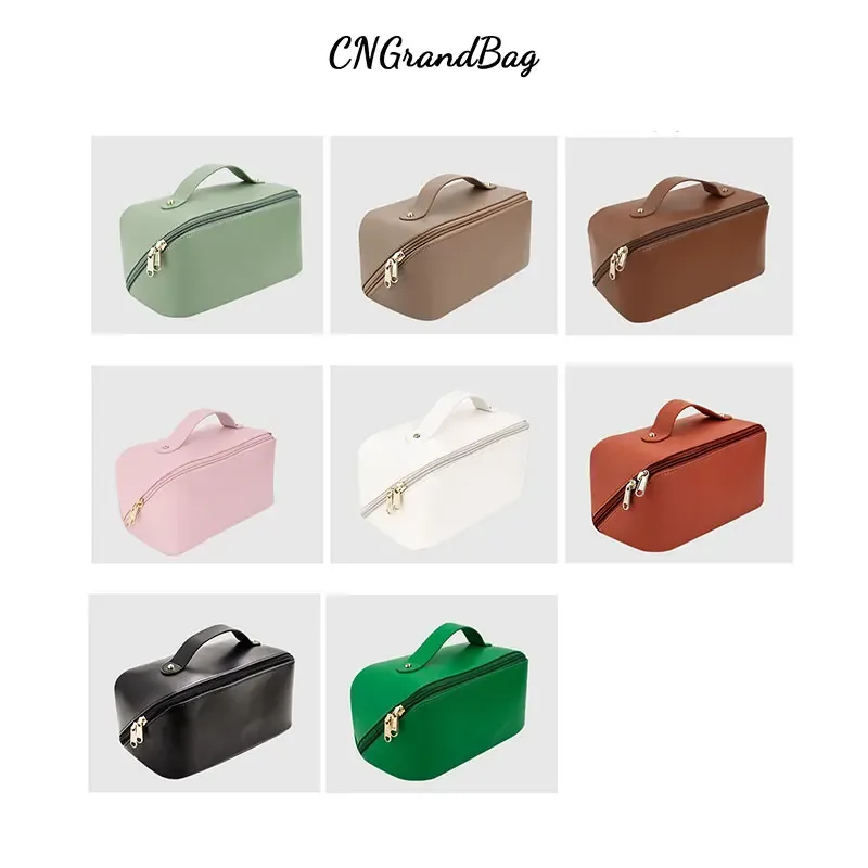sac de maquillage portable en forme d'oreiller grande capacité avec lettres personnalisées, sac de rangement étanche pour femmes, sac de voyage pour cosmétiques