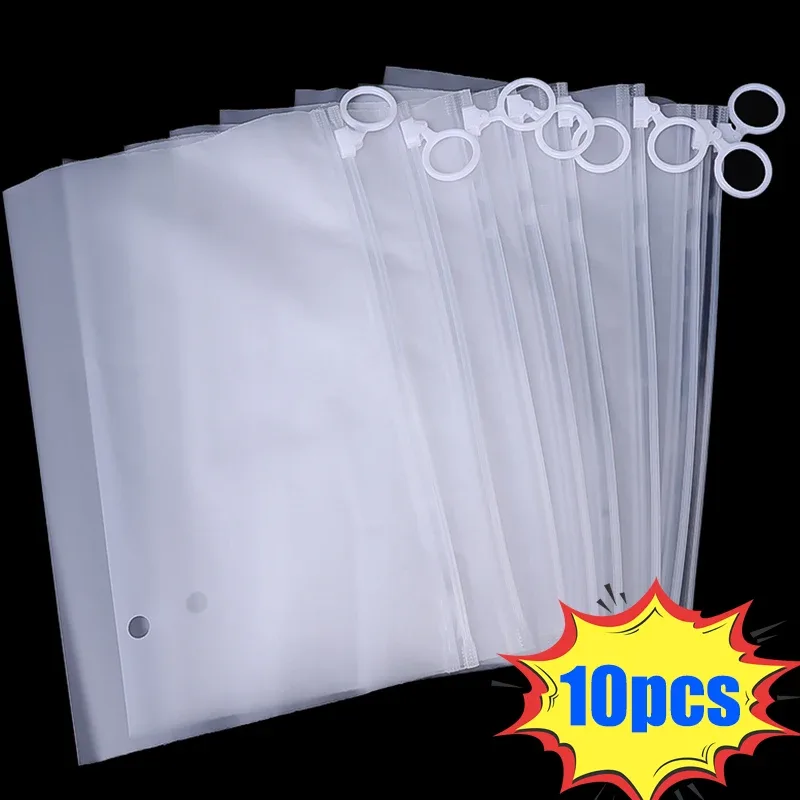 sac de rangement transparent a5, 10 pièces, poinçon à fermeture éclair, support de fournitures scolaires portables, organisateur de cosmétiques, sacs de voyage de poche, bureau de catégorie
