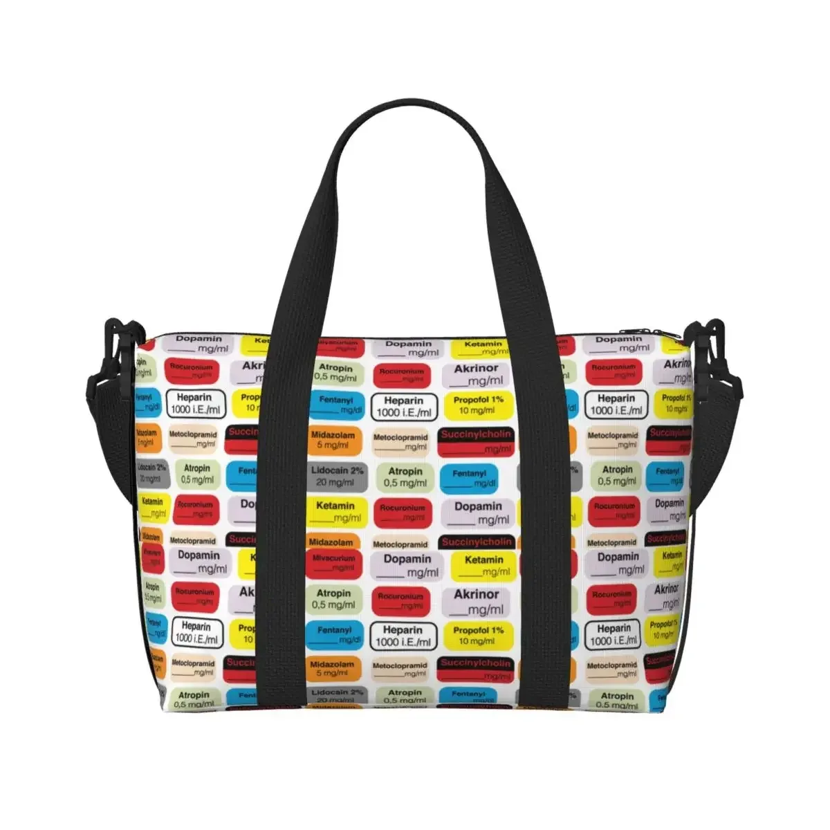 sac fourre-tout de plage pour infirmières, motif d'allaitement, pour femmes, soins de santé, grand compartiment, sacs de voyage de plage