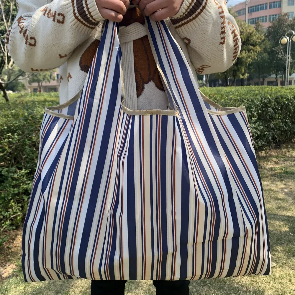 sac de courses pliable de grande capacité en tissu oxford, sac fourre-tout écologique, sac à bandoulière de voyage imperméable, sac à main réutilisable