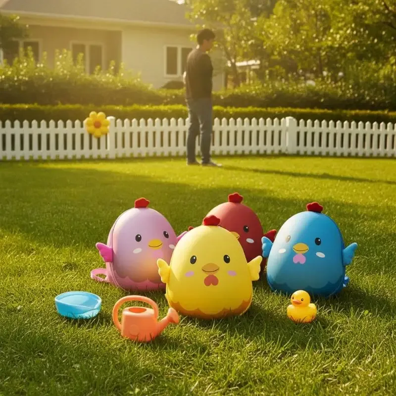 sac à dos pour enfants en forme de poulet de dessin animé, résistant à l'eau, à bretelles réglables, durable pour les enfants d'âge préscolaire, pour les trajets quotidiens à l'école
