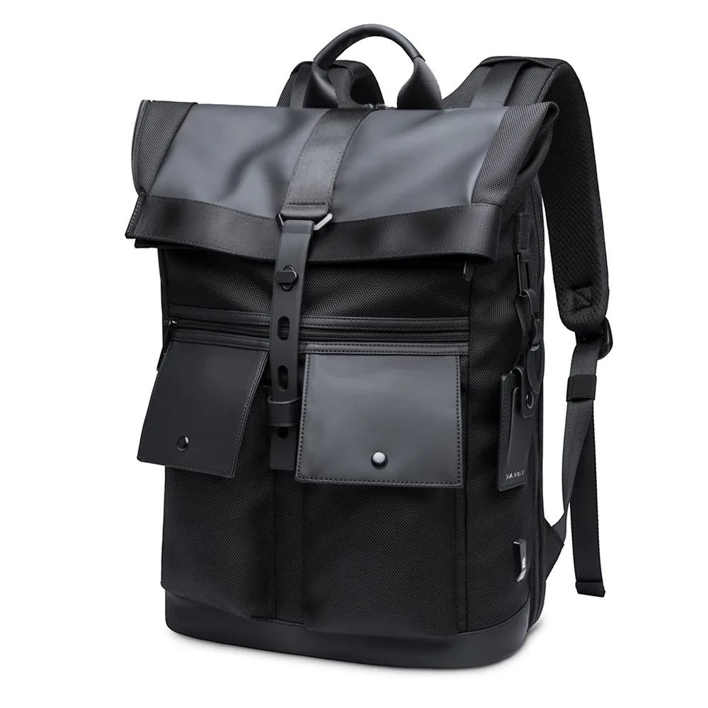 bange décontracté hommes anti-vol sac à dos 15.6 pouces multifonctionnel étanche sacs à dos sac de voyage quotidien sac à dos scolaire avec ceinture