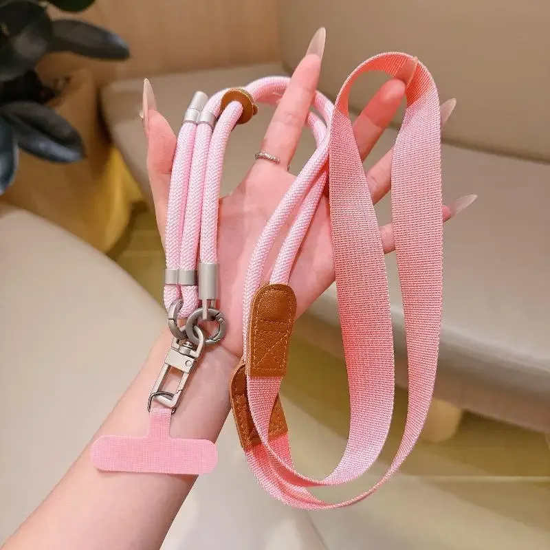 lanière de téléphone réglable à porter en bandoulière, clip détachable, sangle anti-perte pour téléphone portable, sangle de sac à bandoulière pour les voyages en plein air et l'usage quotidien【smq】