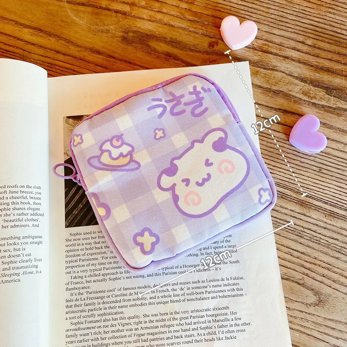 sacs de rangement pour serviettes hygiéniques pour femmes, petits étuis à cosmétiques pour femmes, voyage, étanche, poudre, ours mignon, lapin, rouge à lèvres, porte-monnaie