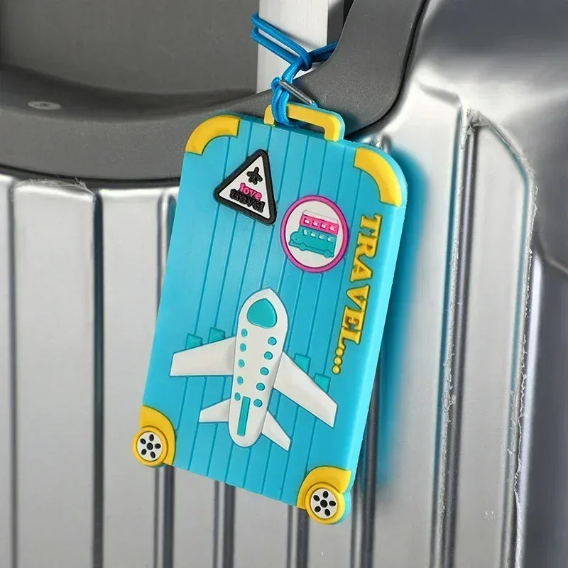 nouvelles étiquettes de bagages en pvc accessoires de voyage étiquettes de valise en silicone style de mode ét